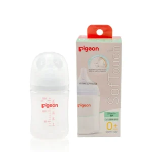 Mamadera boca ancha, soft touch, 160ml plástico 0+ PIGEON