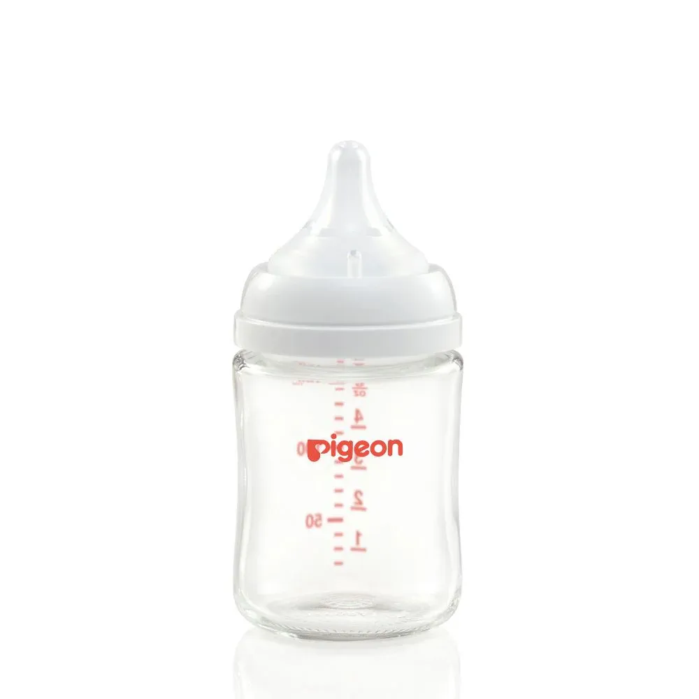 Mamadera boca ancha, soft touch, 160ml vidrio 0+ PIGEON - Imagen 2