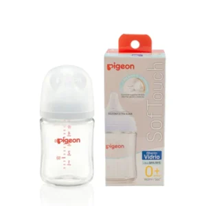 Mamadera boca ancha, soft touch, 160ml vidrio 0+ PIGEON