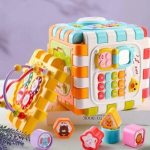 Juguete cubo de aprendizaje con encaje y música