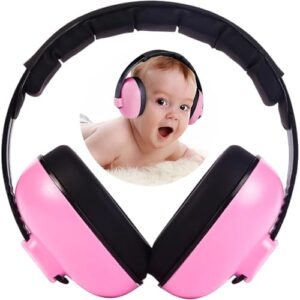 Audífono anti ruido para bebes y niños, ROSADO